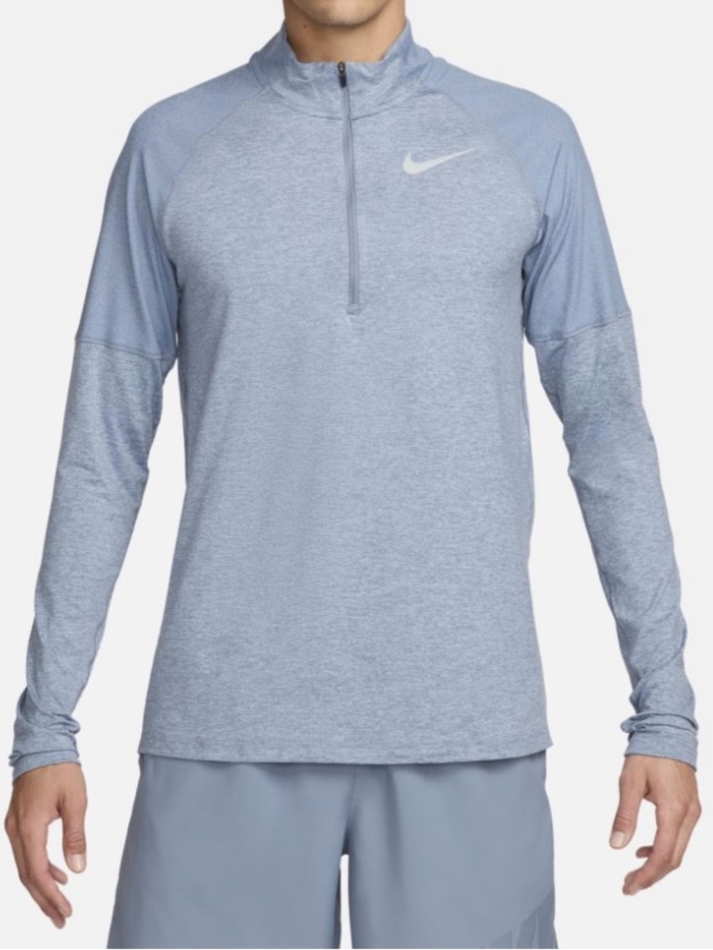 Nike Element Men's Dri-FIT Half Zip Running Top AH8973-493 Ashen Slate Size S